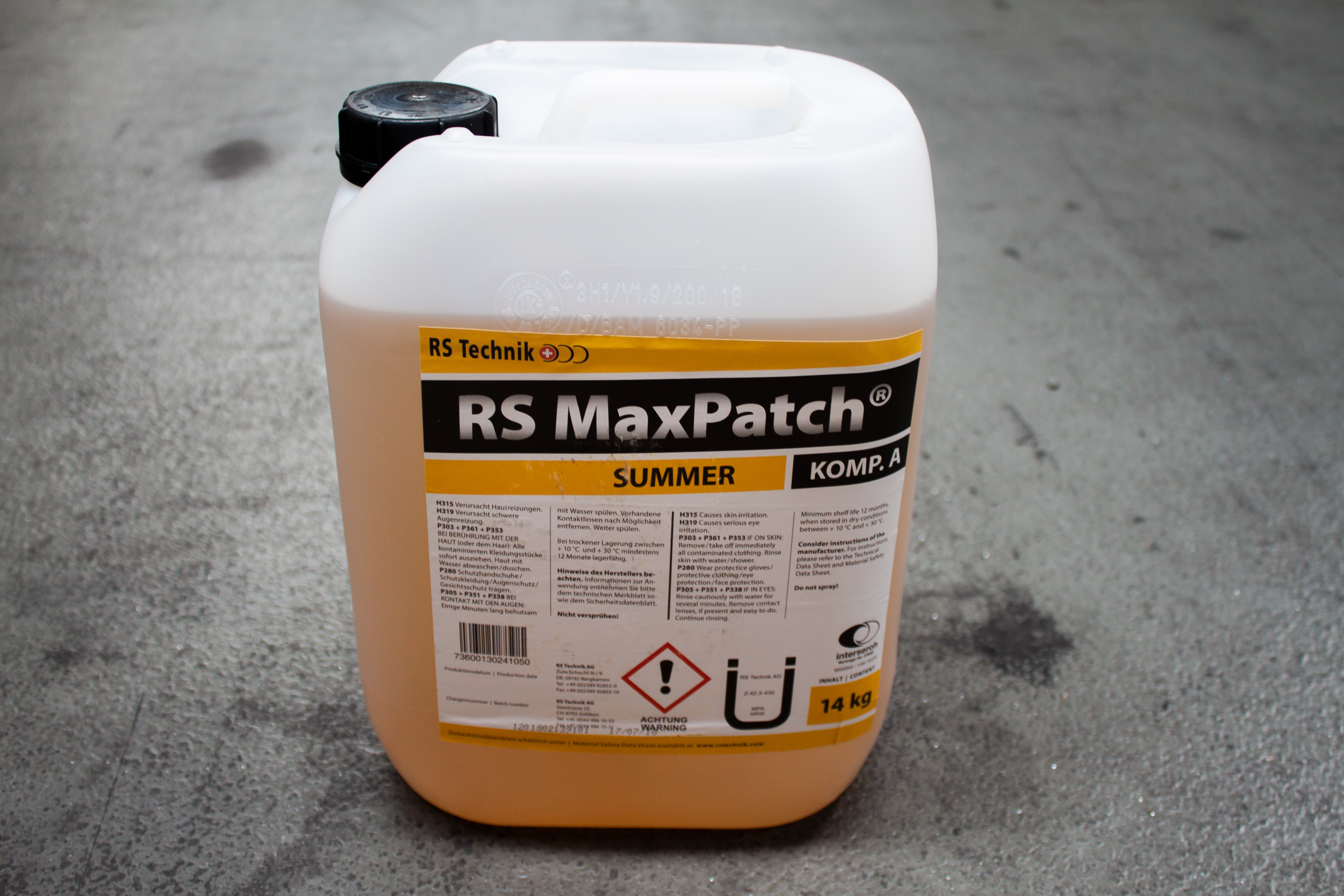 RS Max Patch Komp. A (Harz) S 14 kg Gebinde RS Max Patch Komp. A (Harz) S 14 kg Gebinde