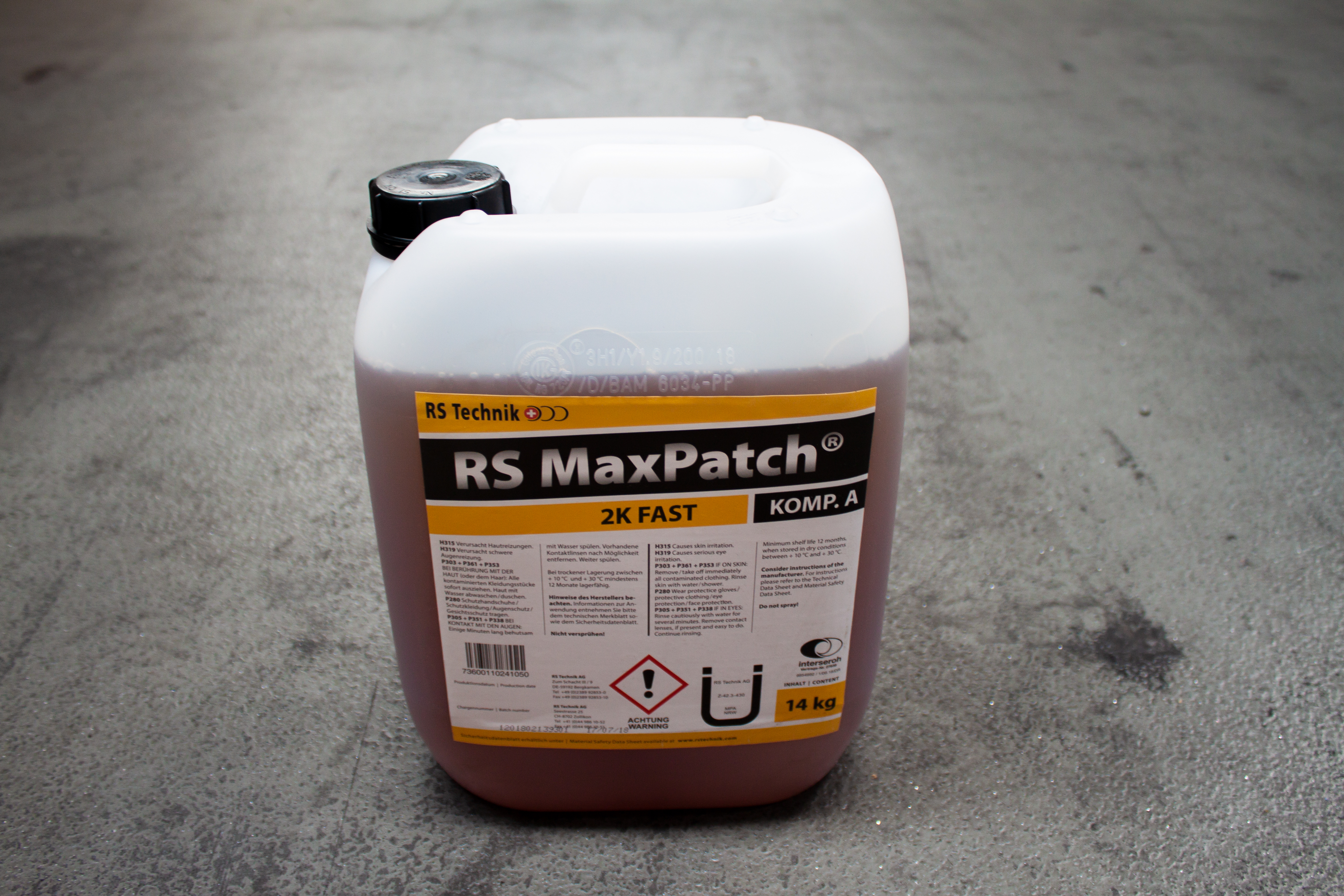 RS Max Patch Komp. A (Harz) "Fast" 14 kg Gebinde RS Max Patch Komp. A (Harz) "Fast" 14 kg Gebinde